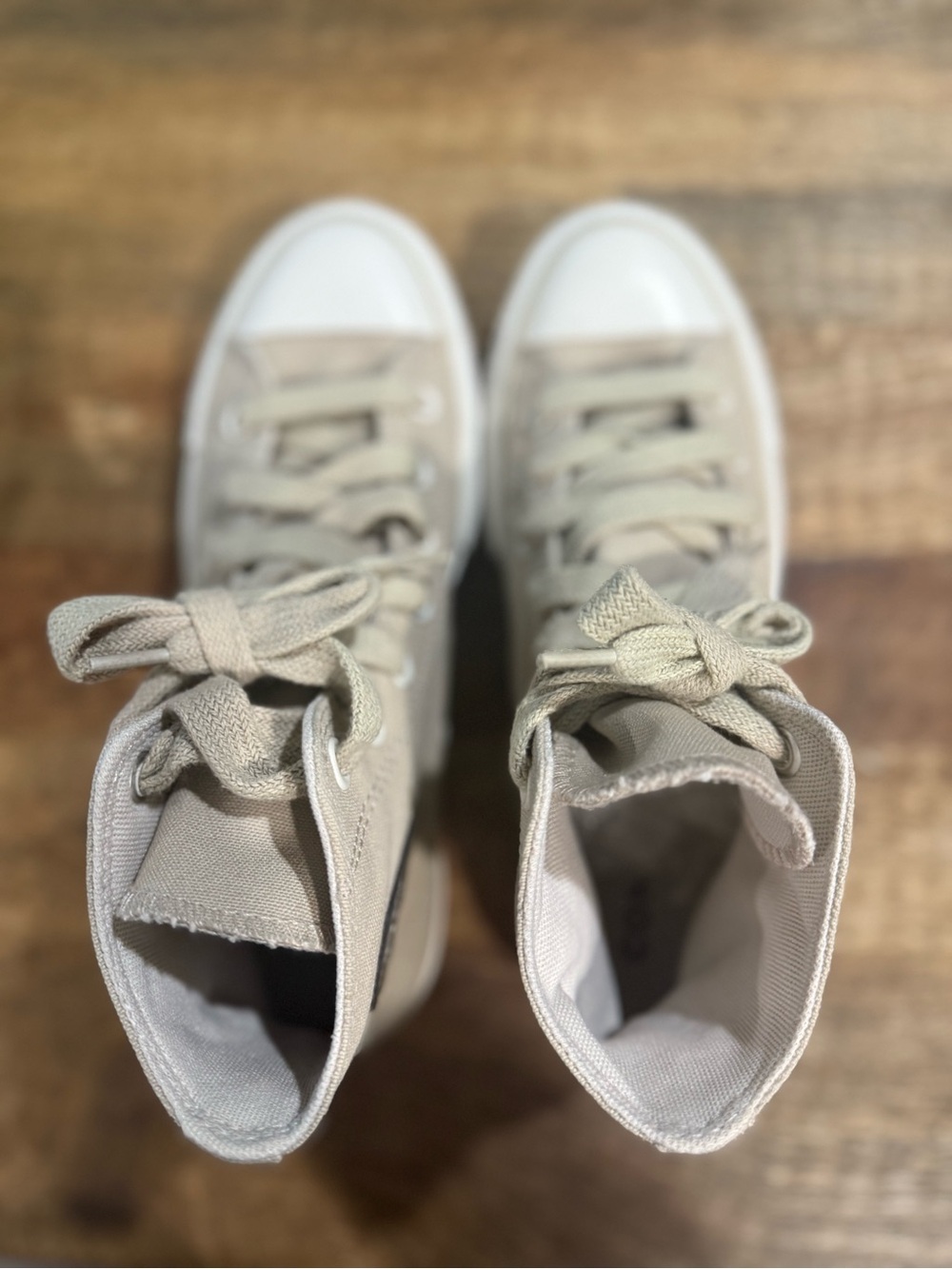 Converse All Star Platform High Top Sneakers - Beige - Picture 6 of 7